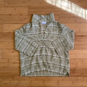 sage striped blouse